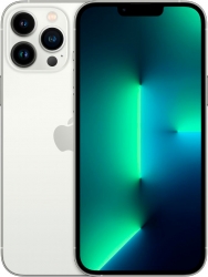 Смартфон Apple A2643 iPhone 13 Pro Max 128Gb серебристый моноблок 3G 4G 6.7 1284x2778 iPhone iOS 15 12Mpix 802.11 a/b/g/n/ac/ax NFC GPS GSM900/1800 G