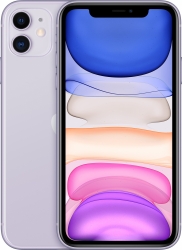 Смартфон Apple A2111 iPhone 11 64Gb 4Gb фиолетовый моноблок 3G 4G 2Sim 6.1 828x1792 iPhone iOS 15 12Mpix 802.11 a/b/g/n/ac/ax NFC GPS GSM900/1800 GSM