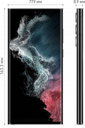 Смартфон Samsung SM-S908B Galaxy S22 Ultra 128Gb 8Gb черный фантом моноблок 3G 4G 2Sim 6.8 1440x3088 Android 12 108Mpix 802.11 a/b/g/n/ac/ax NFC GPS 