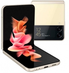 Смартфон Samsung SM-F711B Galaxy Z Flip3 256Gb 8Gb бежевый раскладной 3G 4G 6.7 1080x2640 Android 11 12Mpix 802.11 a/b/g/n/ac NFC GPS GSM900/1800 GSM