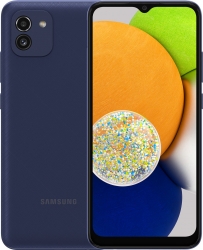 Смартфон Samsung SM-A035F Galaxy A03 32Gb 3Gb синий моноблок 3G 4G 2Sim 6.5 720x1600 Android 10 48Mpix 802.11 b/g/n/ac GPS GSM900/1800 GSM1900 TouchS