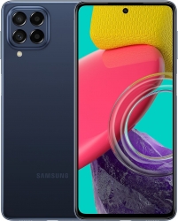 Смартфон Samsung SM-M536 Galaxy M53 256Gb 8Gb синий моноблок 3G 4G 2Sim 6.7 1080x2400 Android 11 108Mpix 802.11 a/b/g/n/ac NFC GPS GSM900/1800 GSM190