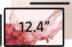 Планшет Samsung Galaxy Tab S8+ SM-X806 Snapdragon 898 2.99 8C RAM8Gb ROM128Gb 12.4 Super AMOLED 2800x1752 3G 4G Android 12 розовое золото 13Mpix 12Mp