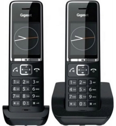 Р/Телефон Dect Gigaset Comfort 550 DUO RUS черный (труб. в компл.:2шт) АОН