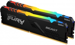 Память DDR4 2x8Gb 3200MHz Kingston KF432C16BBAK2/16 Fury Beast Black RGB RTL PC4-25600 CL16 DIMM 288-pin 1.35В single rank