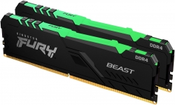 Память DDR4 2x8Gb 3200MHz Kingston KF432C16BBAK2/16 Fury Beast Black RGB RTL PC4-25600 CL16 DIMM 288-pin 1.35В single rank