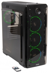 Корпус Hiper OB черный без БП ATX 4x120mm 1x140mm 2xUSB2.0 1xUSB3.0 audio bott PSU