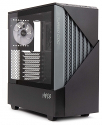 Корпус Hiper CC BG черный без БП ATX 2x120mm 1x140mm 2xUSB3.0 audio bott PSU