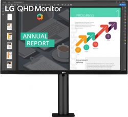 Монитор LG 27 27QN880-B черный IPS LED 16:9 HDMI M/M матовая HAS Pivot 350cd 178гр/178гр 2560x1440 DisplayPort Ultra HD 2K (1440p) USB 8.65кг