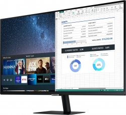 Монитор Samsung 31.5 S32AM700UI черный VA LED 16:9 HDMI M/M матовая 250cd 178гр/178гр 3840x2160 Ultra HD USB 6.5кг