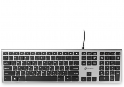 Клавиатура Оклик 890S серый/черный USB slim Multimedia