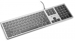 Клавиатура Оклик 890S серый/черный USB slim Multimedia