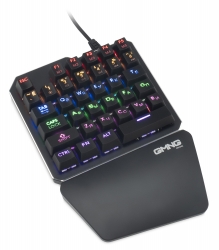 Клавиатура Оклик 707GK механическая черный USB for gamer LED