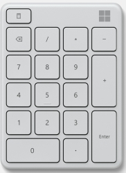 Числовой блок Microsoft Number pad Monza белый беспроводная BT slim
