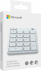Числовой блок Microsoft Number pad Monza белый беспроводная BT slim