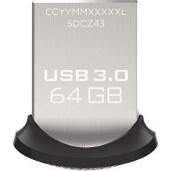 Флеш Диск Sandisk 64Gb Ultra Fit SDCZ43-064G-GAM46 USB3.0 черный