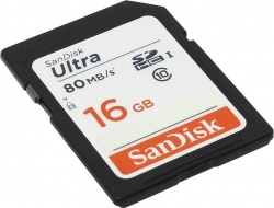 Флеш карта SDHC 16Gb Class10 Sandisk SDSDUNC-016G-GN6IN Ultra 80