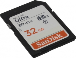 Флеш карта SDHC 32Gb Class10 Sandisk SDSDUNC-032G-GN6IN Ultra 80