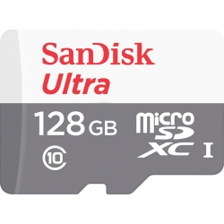 Флеш карта microSDXC 128Gb Class10 Sandisk SDSQUNS-128G-GN6MN Ultra 80 w/o adapter