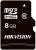 Флеш карта microSDHC 8Gb Class10 Hikvision HS-TF-C1(STD)/8G/Adapter + adapter