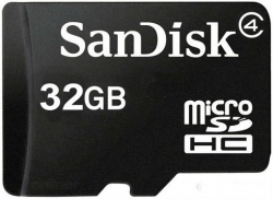 Флеш карта microSDHC 32Gb Class4 Sandisk SDSDQM-032G-B35A + adapter