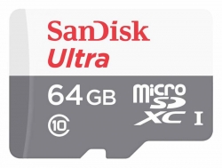 Флеш карта microSDXC 64Gb Class10 Sandisk SDSQUNB-064G-GN3MN Ultra w/o adapter