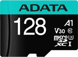 Флеш карта microSDHC 128Gb Class10 A-Data AUSDX128GUI3V30SA2-RA1 Premier Pro + adapter