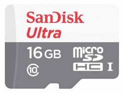 Флеш карта microSDHC 16Gb Class10 Sandisk SDSQUNB-016G-GN3MN Ultra w/o adapter