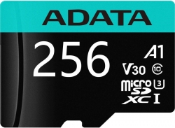 Флеш карта microSDHC 256Gb Class10 A-Data AUSDX256GUI3V30SA2-RA1 Premier Pro + adapter