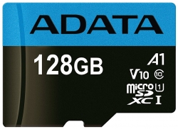 Флеш карта microSDXC 128Gb Class10 A-Data AUSDX128GUICL10A1-RA1 Premier Pro + adapter