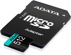 Флеш карта microSDHC 512Gb Class10 A-Data AUSDX512GUI3V30SA2-RA1 Premier Pro + adapter