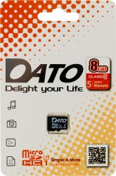 Флеш карта microSDHC 8Gb Class10 Dato DTTF008GUIC10 w/o adapter