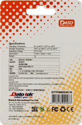 Флеш карта microSDHC 8Gb Class10 Dato DTTF008GUIC10 w/o adapter