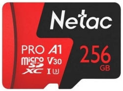 Флеш карта microSDXC 256Gb Class10 Netac NT02P500PRO-256G-R P500 Extreme Pro + adapter