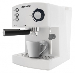 Кофеварка рожковая Polaris PCM 1527E Adore Crema 850Вт белый