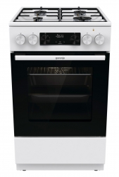 Плита Комбинированная Gorenje GK5C60WJ белый (стеклянная крышка) реш.сталь