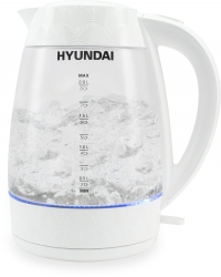 Чайник электрический Hyundai HYK-G4506 2л. 2200Вт белый (корпус: стекло)
