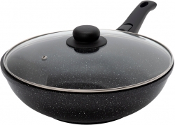 Сковорода ВОК (WOK) Starwind Chef Induction SW-CHI4028W круглая 28см покрытие: Pfluon ручка съемная (с крышкой) черный