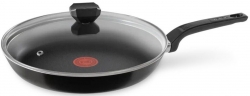 Сковорода Tefal Easy Plus 04206926 круглая 26см покрытие: антипригарное с титаном ручка несъемная (с крышкой) черный (9100045479)