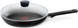 Сковорода Tefal Meteor Э 04208928 круглая 28см покрытие: антипригарное ручка несъемная (с крышкой) черный (9100044471)