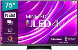Телевизор QLED Hisense 75U8HQ черный