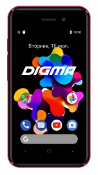 Смартфон Digma Q401 3G HIT 8Gb 1Gb FM красный моноблок 3G 2Sim 4 480x800 Android 7.0 2Mpix 802.11 b/g/n GSM900/1800 GSM1900 TouchSc FM microSD max32G