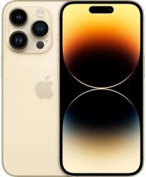 Смартфон Apple A2892 iPhone 14 Pro 256Gb 6Gb золотой моноблок 3G 4G 2Sim 6.1 1179x2556 iOS 16 48Mpix 802.11 a/b/g/n/ac/ax NFC GPS GSM900/1800 GSM1900