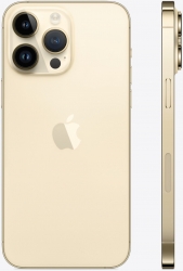 Смартфон Apple A2896 iPhone 14 Pro Max 256Gb 6Gb золотой моноблок 3G 4G 2Sim 6.7 1290x2796 iOS 16 48Mpix 802.11 a/b/g/n/ac/ax NFC GPS GSM900/1800 GSM
