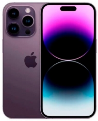 Смартфон Apple A2890 iPhone 14 Pro 128Gb 6Gb фиолетовый моноблок 3G 4G 1Sim 6.1 1179x2556 iOS 16 48Mpix 802.11 a/b/g/n/ac/ax NFC GPS GSM900/1800 GSM1