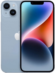Смартфон Apple A2884 iPhone 14 256Gb 6Gb голубой моноблок 3G 4G 2Sim 6.1 1170x2532 iOS 16 12Mpix 802.11 a/b/g/n/ac/ax NFC GPS TouchSc Protect