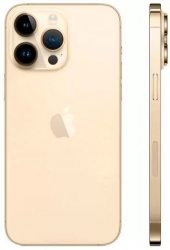 Смартфон Apple A2893 iPhone 14 Pro Max 128Gb 6Gb золотой моноблок 3G 4G 1Sim 6.7 1290x2796 iOS 16 48Mpix 802.11 a/b/g/n/ac/ax NFC GPS GSM900/1800 GSM
