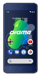 Смартфон Digma X1 3G Linx 16Gb 1Gb FM темно-синий моноблок 3G 2Sim 5 720x1280 Android 8.1 8Mpix 802.11 b/g/n GPS GSM900/1800 GSM1900 TouchSc FM micro