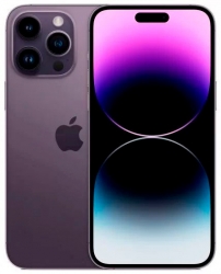 Смартфон Apple A2893 iPhone 14 Pro Max 128Gb 6Gb темно-фиолетовый моноблок 3G 4G 1Sim 6.7 1290x2796 iOS 16 48Mpix 802.11 a/b/g/n/ac/ax NFC GPS GSM900