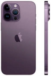Смартфон Apple A2893 iPhone 14 Pro Max 128Gb 6Gb темно-фиолетовый моноблок 3G 4G 1Sim 6.7 1290x2796 iOS 16 48Mpix 802.11 a/b/g/n/ac/ax NFC GPS GSM900